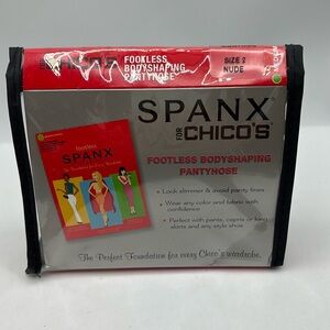Chico’s Spanx footless body shaping pantyhose SZ 2 Medium control work wear  NWT